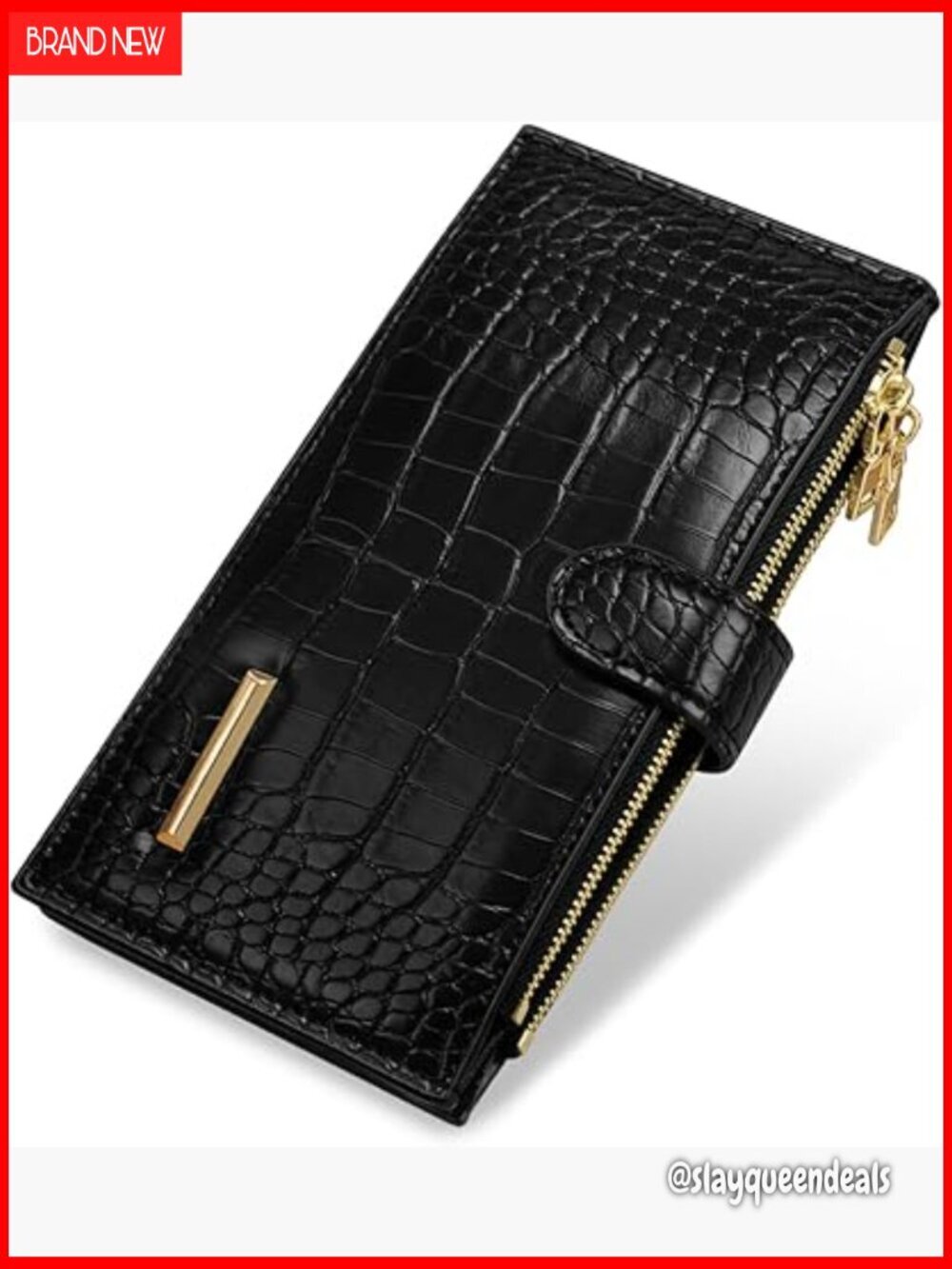 Large Capacity RFID Blocking Wallet with Double Zipper and 18 Card Slots